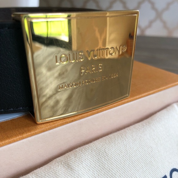 SOLD ποΈ ποΈ Louis Vuitton reversible monogram military belt 85 - Picture 3 of 12